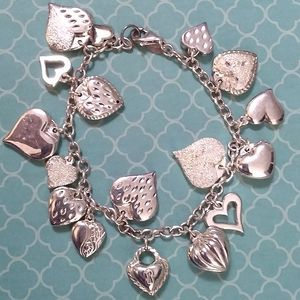 Multi Heart Charm Bracelet